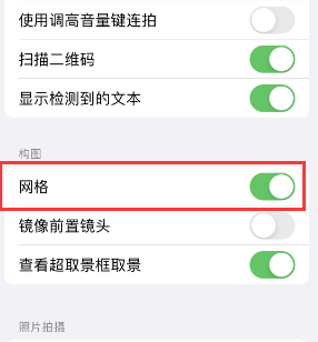 魏都苹果手机维修网点分享iPhone如何开启九宫格构图功能 